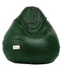 Classic XXL Bean Bag with Beans in Dark Green Colour