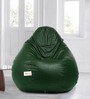 Classic XXL Bean Bag with Beans in Dark Green Colour
