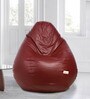 Classic XXL Bean Bag with Beans in Maroon Colour