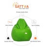 Classic XXL Bean Bag with Beans in Neon Green Colour