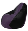 Classic XXXL Bean Bag with Beans in Black & Purple Colour