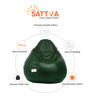 Classic XXXL Bean Bag with Beans in Dark Green Colour
