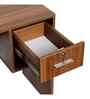 Classic Teak Brown Colour Workstation Desk