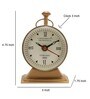 Classic Trophy Stand Brown Brass Table Clock