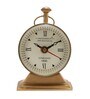 Classic Trophy Stand Brown Brass Table Clock