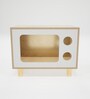 Classic TV Cat House in Natural Finish