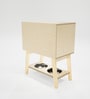 Classic TV Cat House in Natural Finish with Bowl