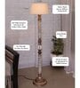 Classic Twister Antique White Finish Wooden Floor Lamp with Khadi Shade