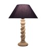 Classic Twister Table Lamp White With Blue Shade