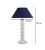 Classic Twister Table Lamp White With Blue Shade