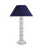 Classic Twister Table Lamp White With Blue Shade