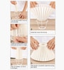 Classic Twister Wooden Table Lamp with Pleated Shade for Home D cor