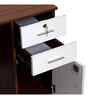 Classic Two Tone Walnut And White Colour Workstation Desk