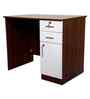 Classic Two Tone Walnut And White Colour Workstation Desk