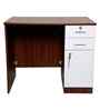 Classic Two Tone Walnut And White Colour Workstation Desk