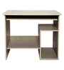 Classic Vanilla Ash Workstation Desk With Textured Veneer Finish
