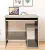 Classic Vanilla Ash Workstation Desk With Textured Veneer Finish