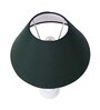 Classic Victorian White Wood Table Lamp With Green Shade