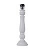 Classic Victorian White Wood Table Lamp With Khadi Shade