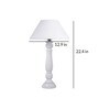 Classic Victorian White Wood Table Lamp With White Shade