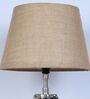 Classic Vintage Tripod Black Mangowood Table Lamp With Beige Jute Shade