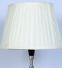 Classic Vintage Tripod Black Mangowood Table Lamp With Off White Satin Shade