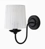 Classic Wall Sconces Lighting Fixture, E27, Sheen Fabric Shade, Black, set of 2
