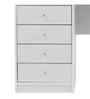 Classic White Matte Wood Finsh  Workstation Desk With Storage