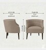 Classic Wingback Lounge Chair In Beige Color