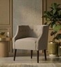 Classic Wingback Lounge Chair In Beige Color