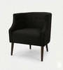 Classic Wingback Lounge Chair In Black Color
