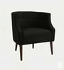 Classic Wingback Lounge Chair In Black Color