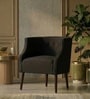 Classic Wingback Lounge Chair In Black Color