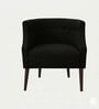 Classic Wingback Lounge Chair In Black Color