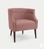 Classic Wingback Lounge Chair In Blush Pink Color