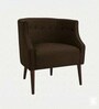 Classic Wingback Lounge Chair In Dark Brown Color