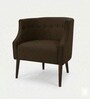 Classic Wingback Lounge Chair In Dark Brown Color