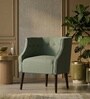 Classic Wingback Lounge Chair In Frosty Green Color
