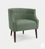 Classic Wingback Lounge Chair In Frosty Green Color
