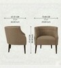 Classic Wingback Lounge Chair In Light Brown Color