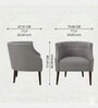 Classic Wingback Lounge Chair In Light Grey Color