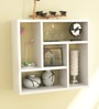 Classic Wooden Multipurpose Stand with Storage Shelves with White Finish