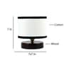 Classic Wooden Night Lamp with Cotton Shade (Brown & Multicolor)
