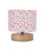 Classic Wooden Night Lamp with Cotton Shade (Natural & Multicolor)