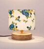 Classic Wooden Night Lamp with Cotton Shade (Natural & Multicolor)