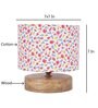 Classic Wooden Night Lamp with Cotton Shade (Natural & Multicolor)