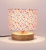 Classic Wooden Night Lamp with Cotton Shade (Natural & Multicolor)