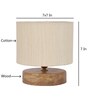 Classic Wooden Night Lamp with Cotton Shade (Natural & off-white)
