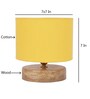 Classic Wooden Night Lamp with Cotton Shade (Natural & Yellow)
