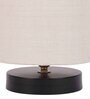 Classic Wooden Night Lamp with Jute Shade (Black & White)